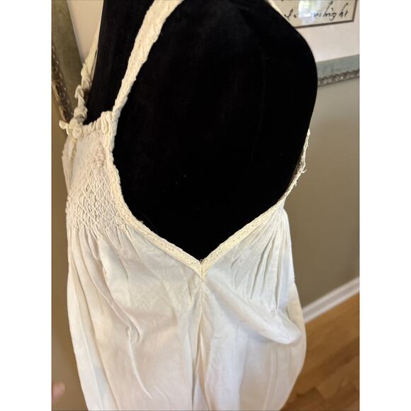 Vintage New Quills Ireland Edwardian Nightgown Cotton embroired crochet Ivory OS - Picture 7 of 16
